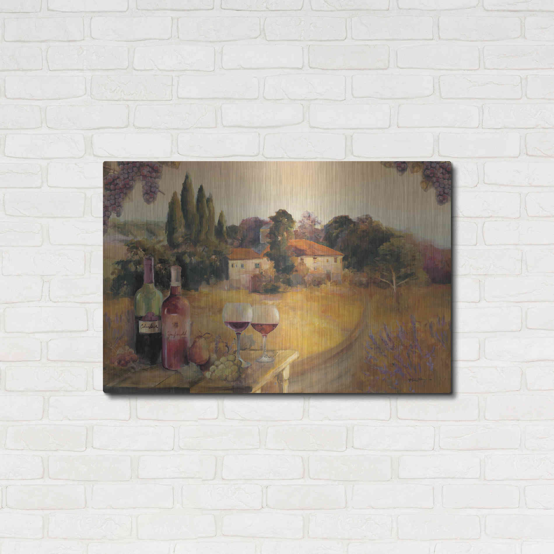 Luxe Metal Art 'Spoleta Afternoon' by Marilyn Hageman, Metal Wall Art,36x24