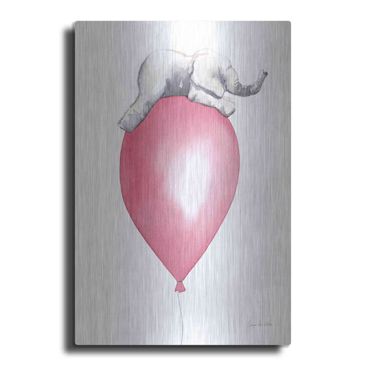 Luxe Metal Art 'Baby Elephant Love I' by Alan Majchrowicz, Metal Wall Art