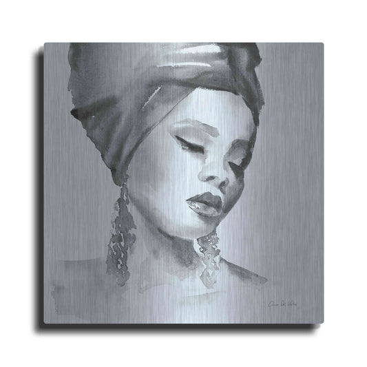 Luxe Metal Art 'Woman II Blue' by Alan Majchrowicz, Metal Wall Art