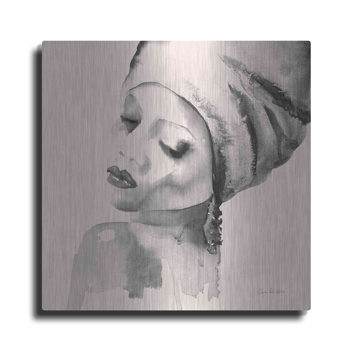 Luxe Metal Art 'Woman I Pink' by Alan Majchrowicz, Metal Wall Art