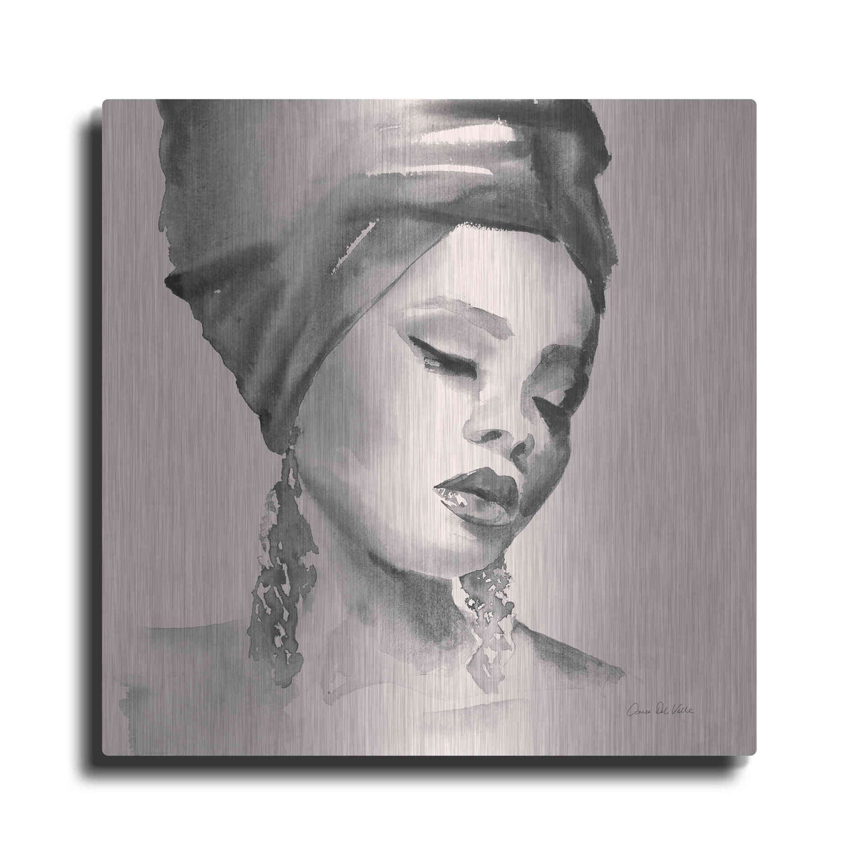 Luxe Metal Art 'Woman II Pink' by Alan Majchrowicz, Metal Wall Art