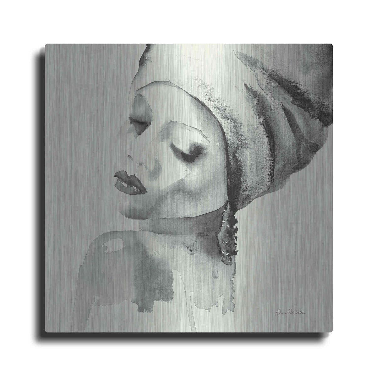 Luxe Metal Art 'Woman I Green' by Alan Majchrowicz, Metal Wall Art