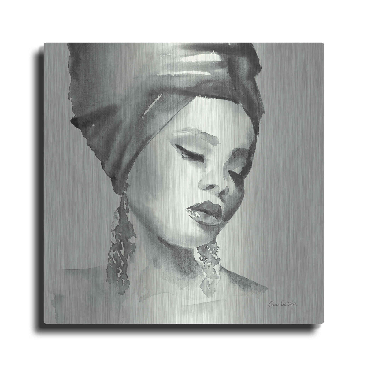 Luxe Metal Art 'Woman II Green' by Alan Majchrowicz, Metal Wall Art