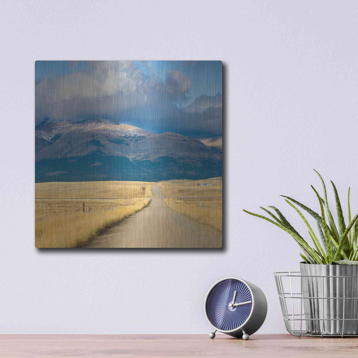 Luxe Metal Art 'Crossroads In Color Crop' by Alan Majchrowicz, Metal Wall Art,12x12