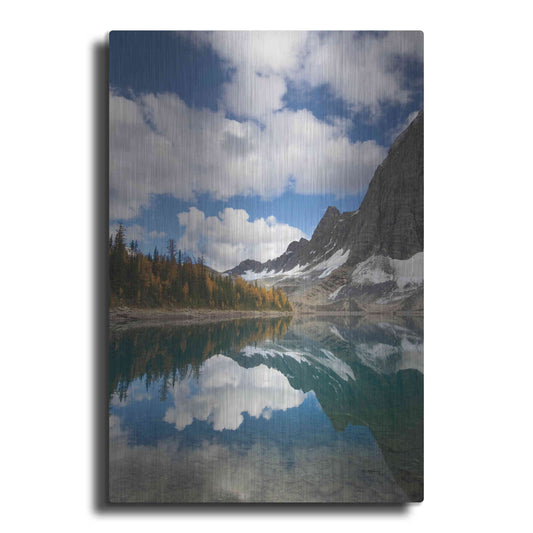 Luxe Metal Art 'Floe Lake Reflection I' by Alan Majchrowicz, Metal Wall Art