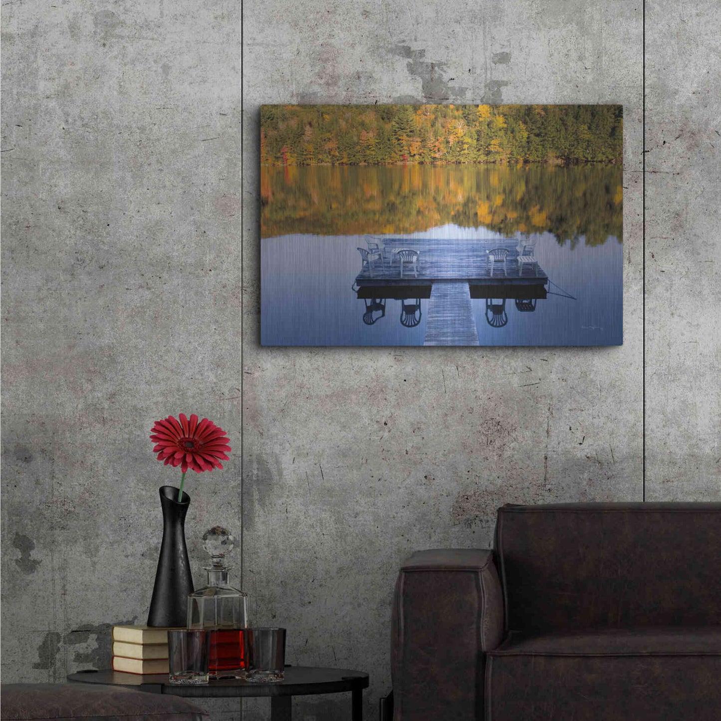 Luxe Metal Art 'Amherst Lake' by Alan Majchrowicz, Metal Wall Art,36x24