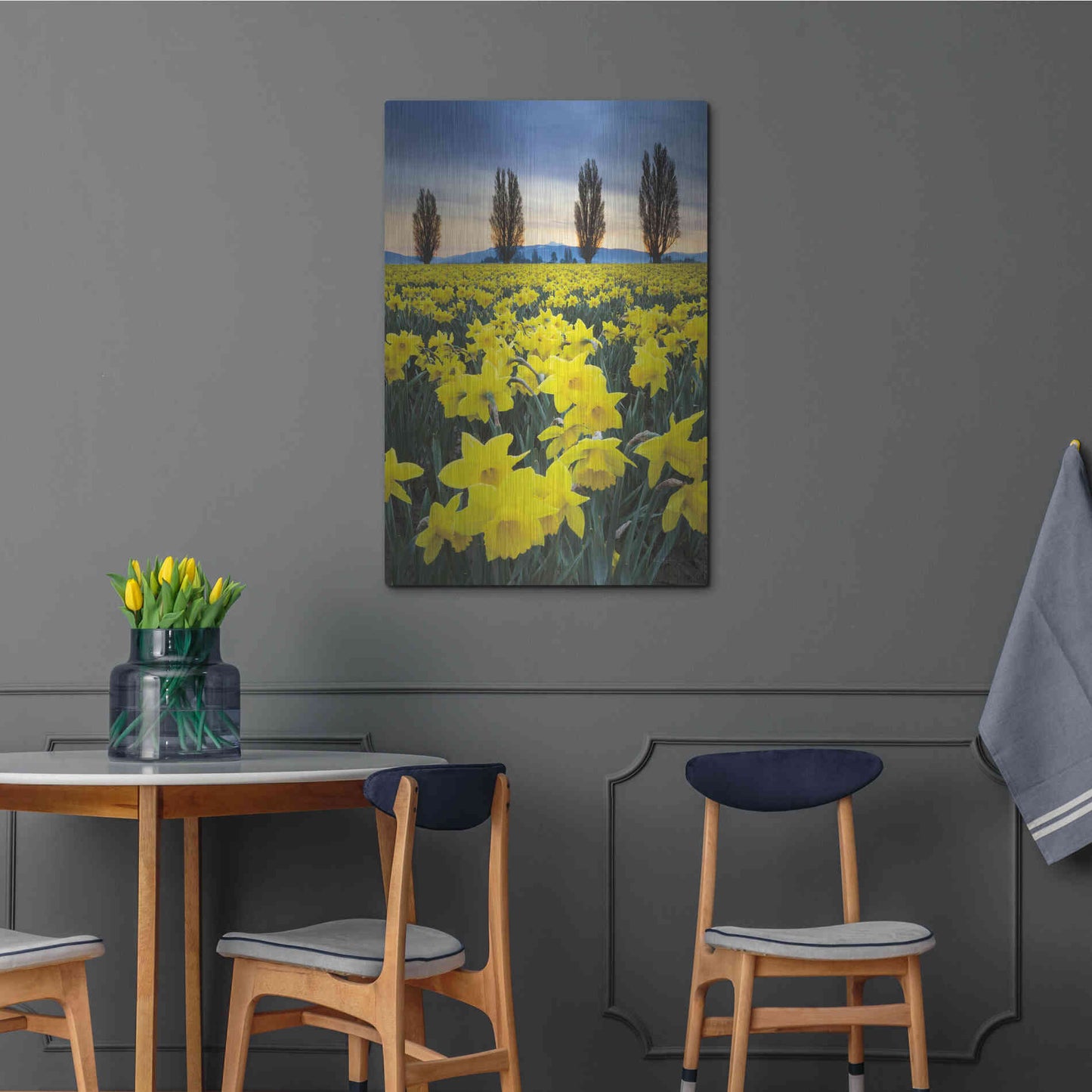 Luxe Metal Art 'Skagit Valley Daffodils I' by Alan Majchrowicz,Metal Wall Art,24x36