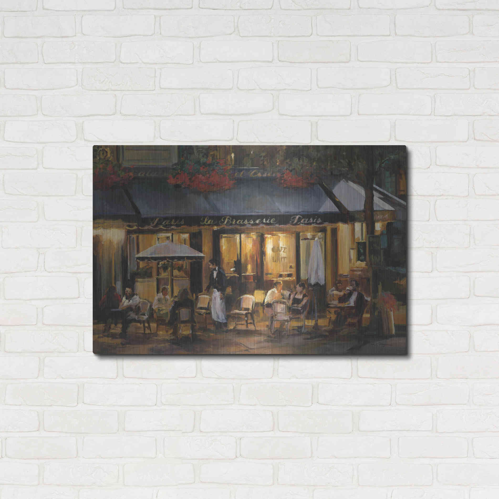 Luxe Metal Art 'La Brasserie' by Marilyn Hageman, Metal Wall Art,36x24