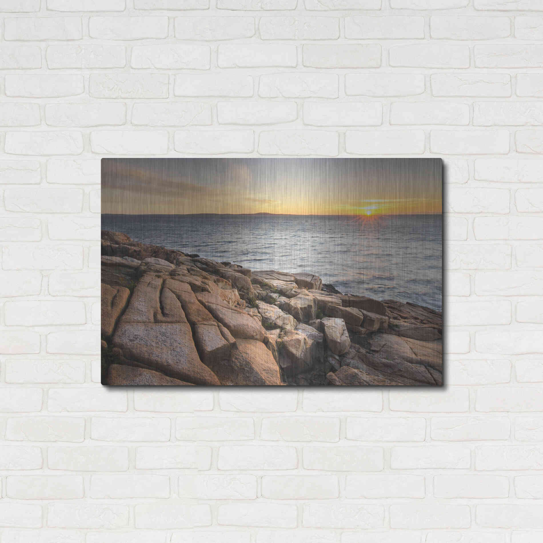 Luxe Metal Art 'Acadia Sunrise' by Alan Majchrowicz,Metal Wall Art,36x24