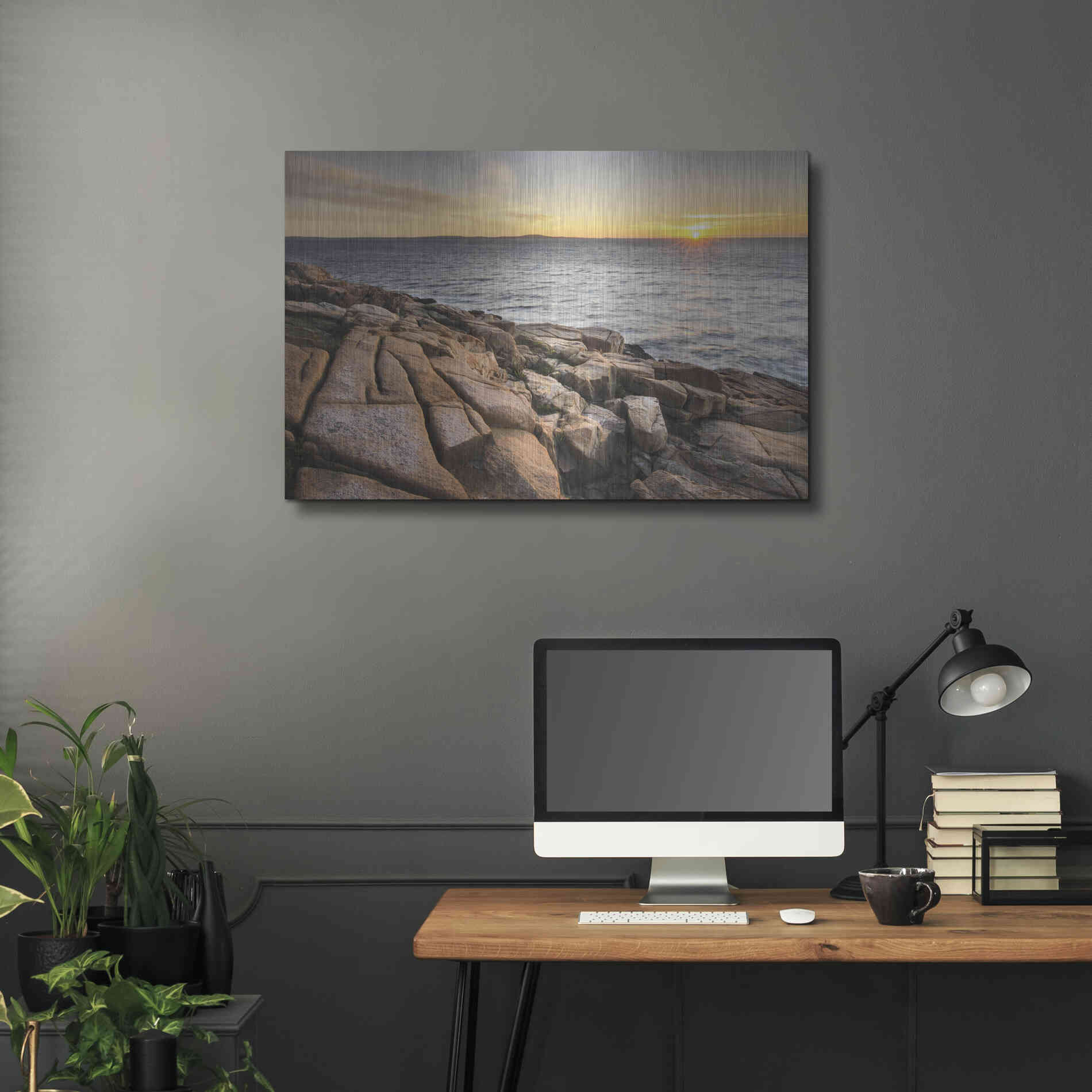 Luxe Metal Art 'Acadia Sunrise' by Alan Majchrowicz,Metal Wall Art,36x24