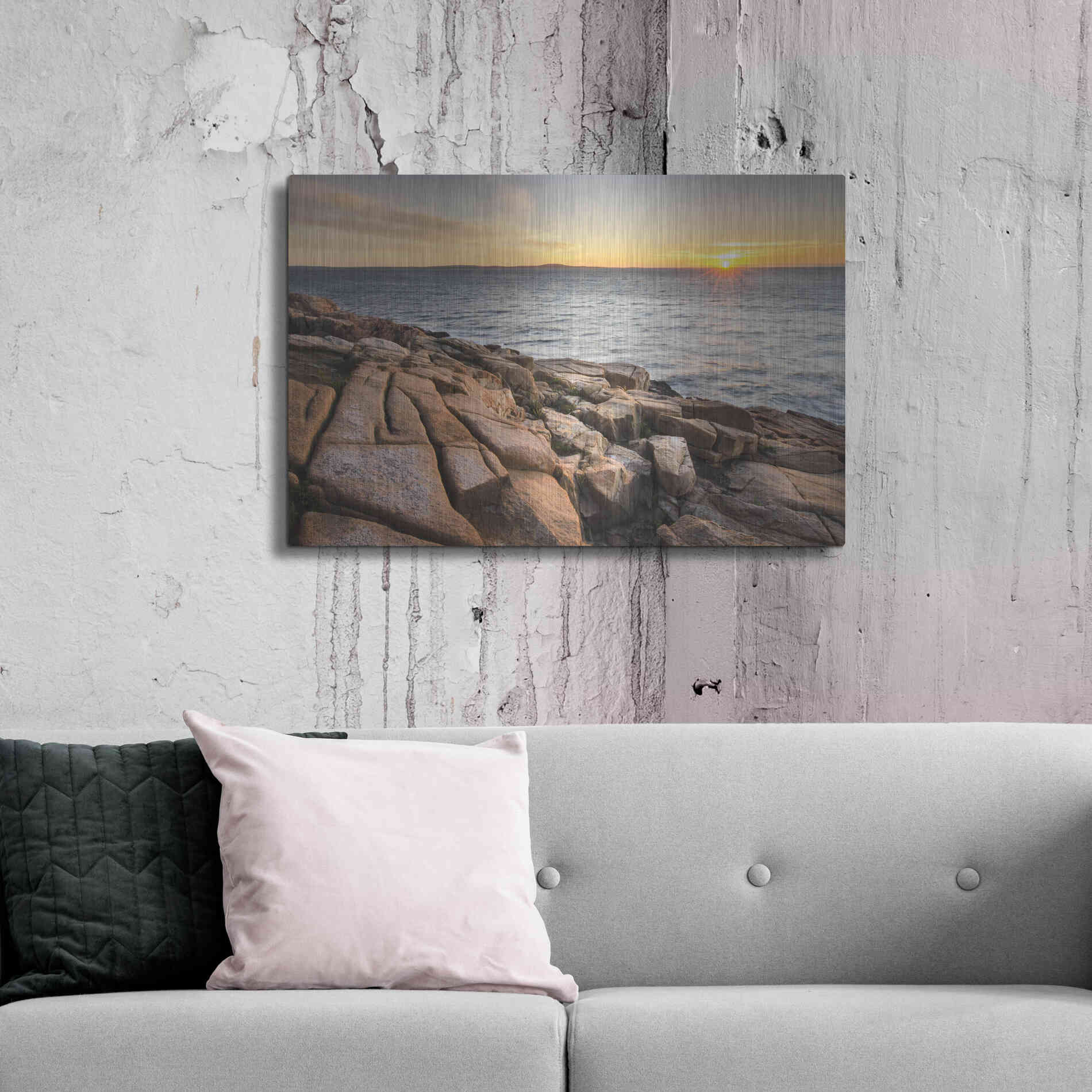 Luxe Metal Art 'Acadia Sunrise' by Alan Majchrowicz,Metal Wall Art,36x24