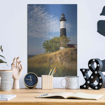 Luxe Metal Art 'Big Sable Point Lighthouse II' by Alan Majchrowicz,Metal Wall Art,12x16