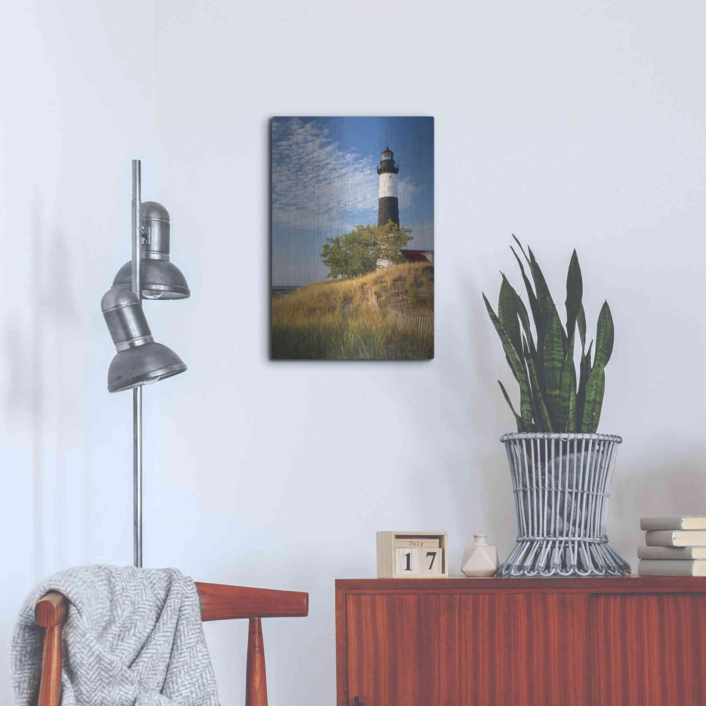 Luxe Metal Art 'Big Sable Point Lighthouse II' by Alan Majchrowicz,Metal Wall Art,16x24