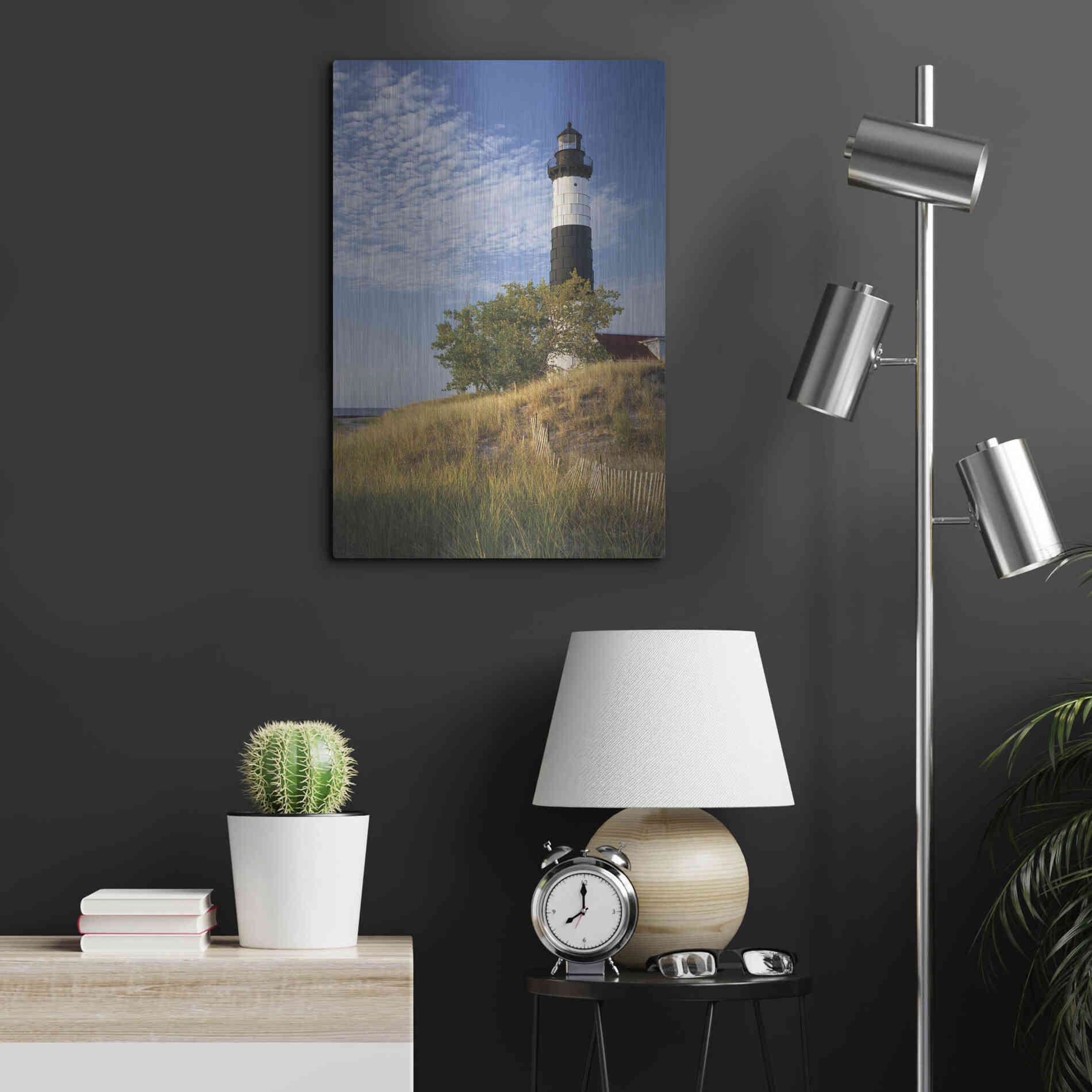 Luxe Metal Art 'Big Sable Point Lighthouse II' by Alan Majchrowicz,Metal Wall Art,16x24