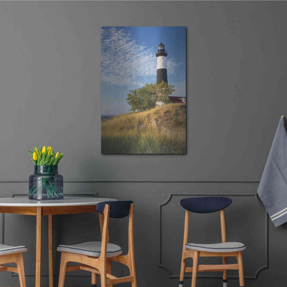 Luxe Metal Art 'Big Sable Point Lighthouse II' by Alan Majchrowicz,Metal Wall Art,24x36