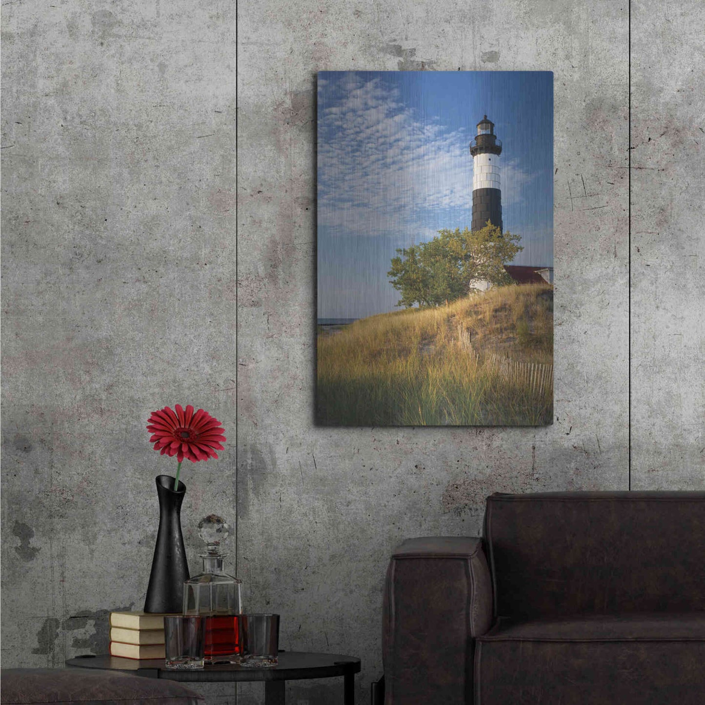 Luxe Metal Art 'Big Sable Point Lighthouse II' by Alan Majchrowicz,Metal Wall Art,24x36