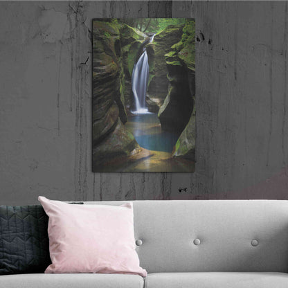 Luxe Metal Art 'Corkscrew Falls Ohio' by Alan Majchrowicz,Metal Wall Art,24x36