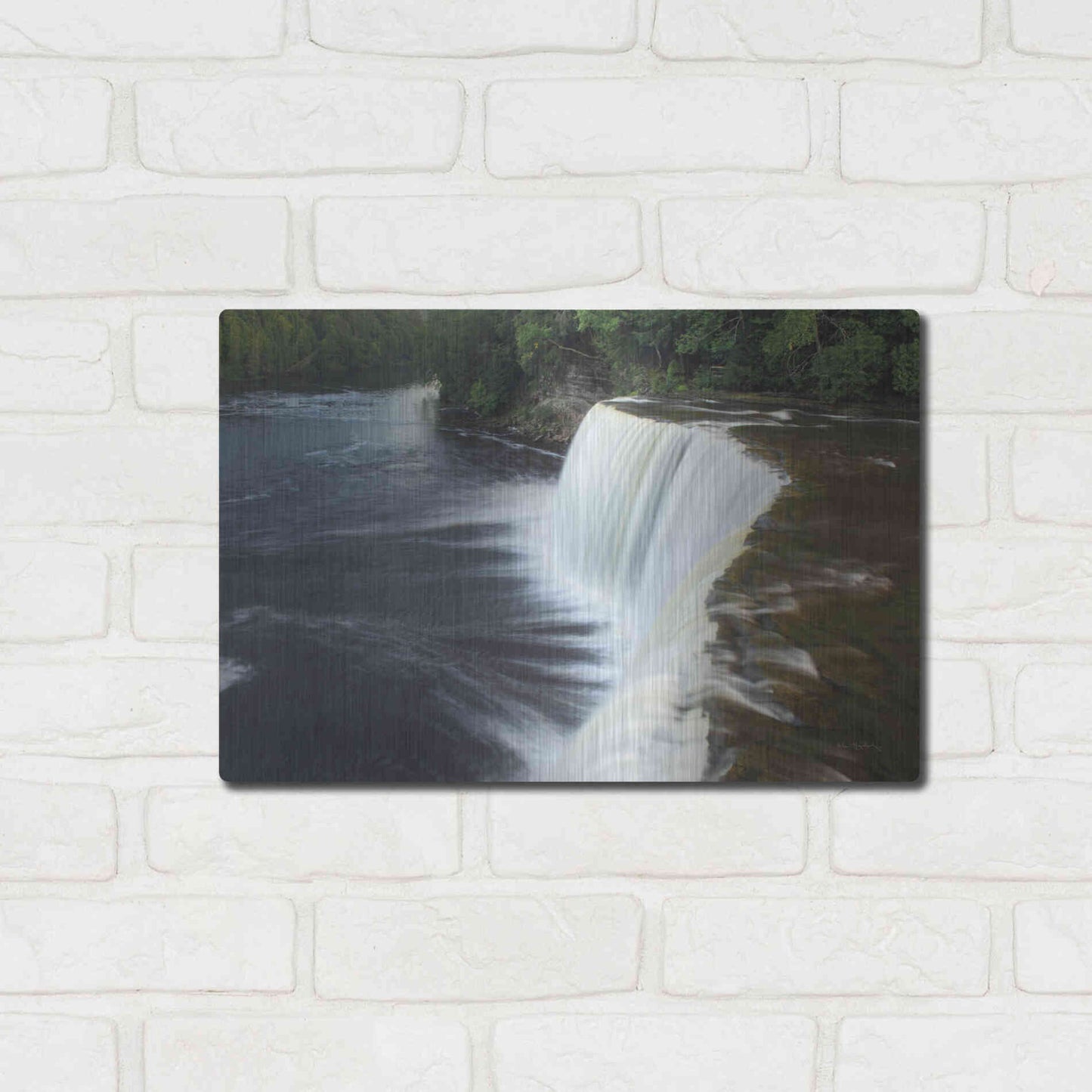 Luxe Metal Art 'Tahquamenon Falls Michigan I' by Alan Majchrowicz,Metal Wall Art,16x12