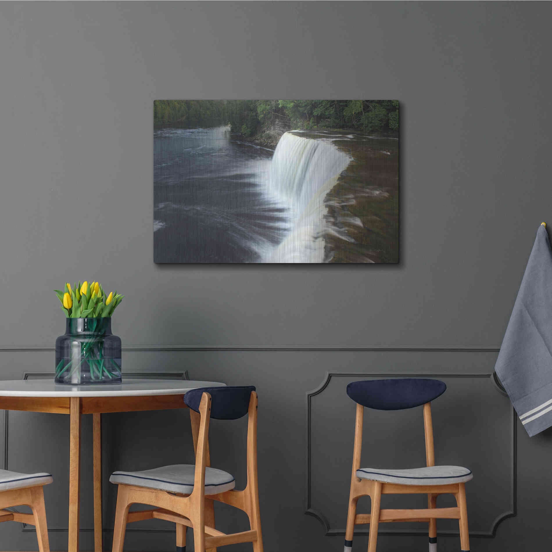 Luxe Metal Art 'Tahquamenon Falls Michigan I' by Alan Majchrowicz,Metal Wall Art,36x24