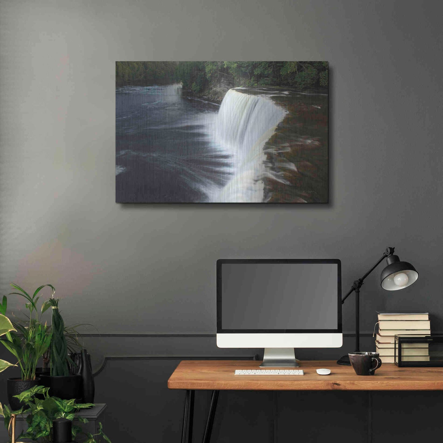 Luxe Metal Art 'Tahquamenon Falls Michigan I' by Alan Majchrowicz,Metal Wall Art,36x24