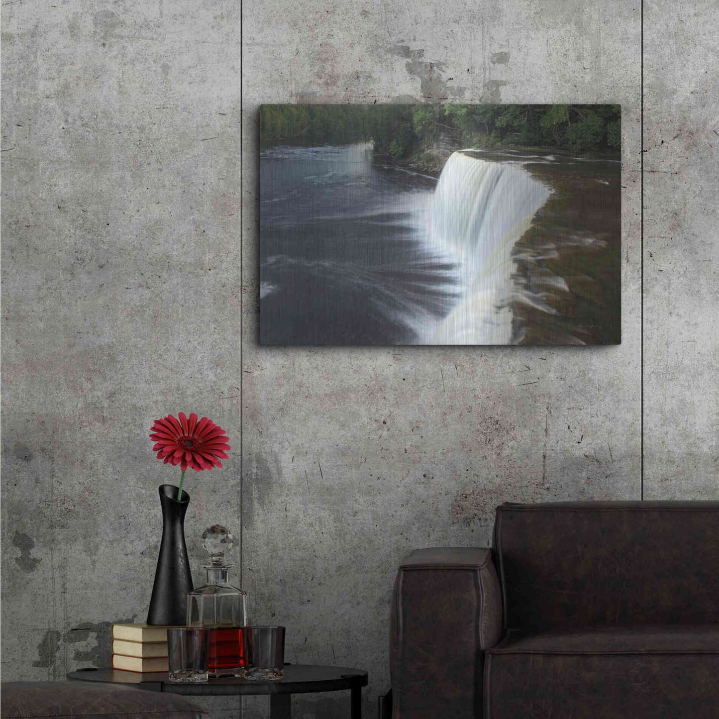 Luxe Metal Art 'Tahquamenon Falls Michigan I' by Alan Majchrowicz,Metal Wall Art,36x24