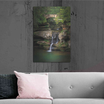 Luxe Metal Art 'Upper Falls Old Mans Cave' by Alan Majchrowicz,Metal Wall Art,24x36