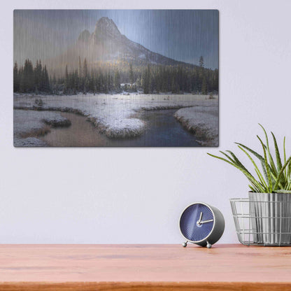 Luxe Metal Art 'Liberty Bell Mountain I' by Alan Majchrowicz,Metal Wall Art,16x12