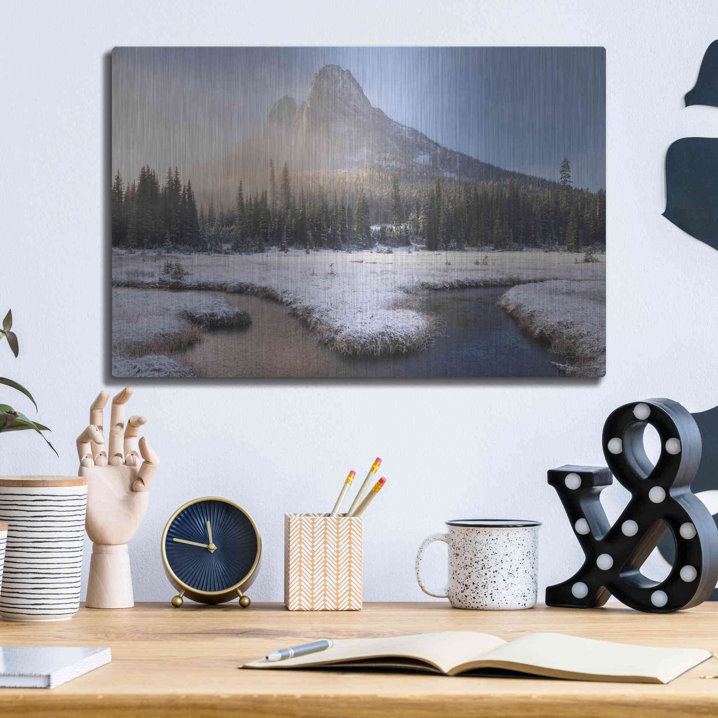 Luxe Metal Art 'Liberty Bell Mountain I' by Alan Majchrowicz,Metal Wall Art,16x12