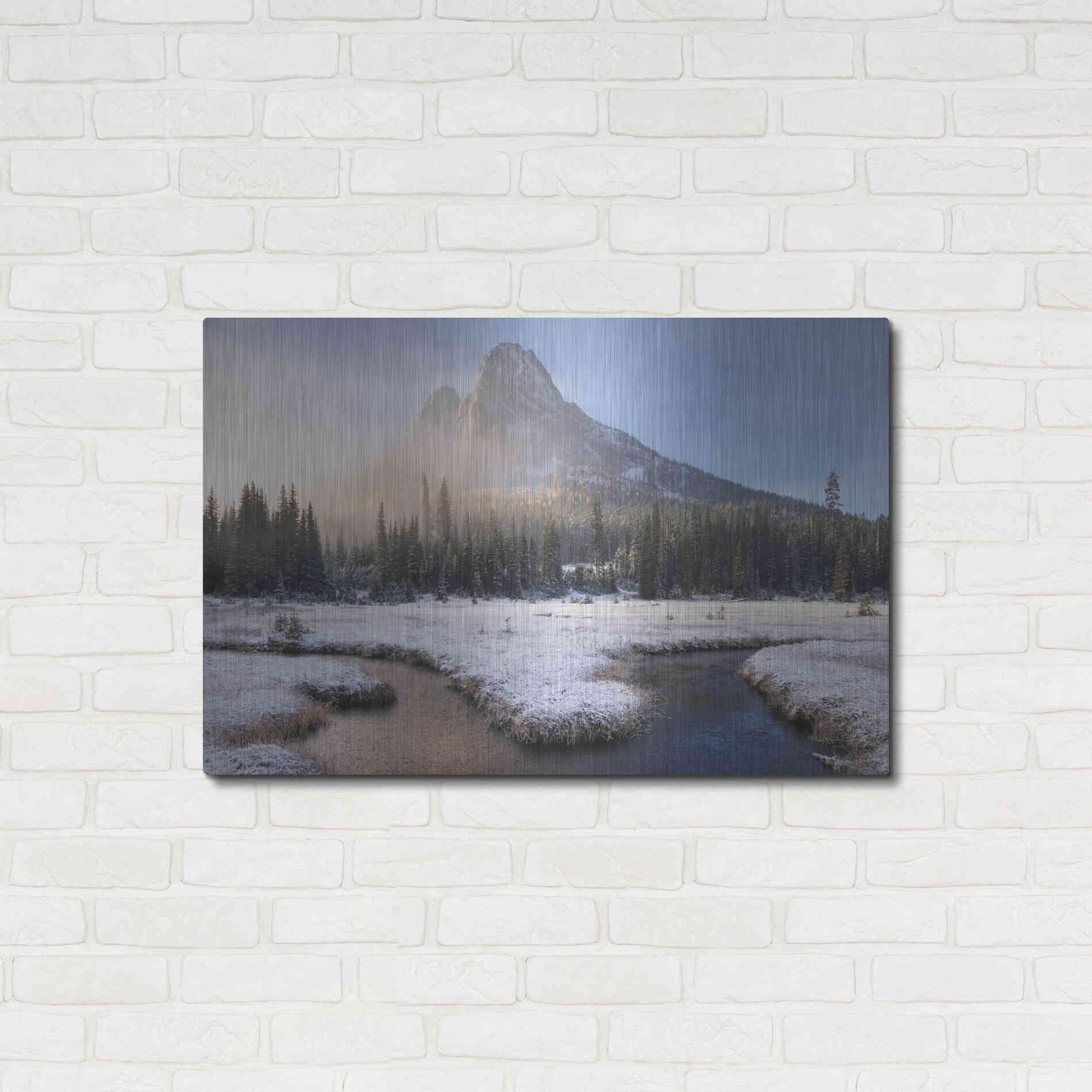 Luxe Metal Art 'Liberty Bell Mountain I' by Alan Majchrowicz,Metal Wall Art,36x24