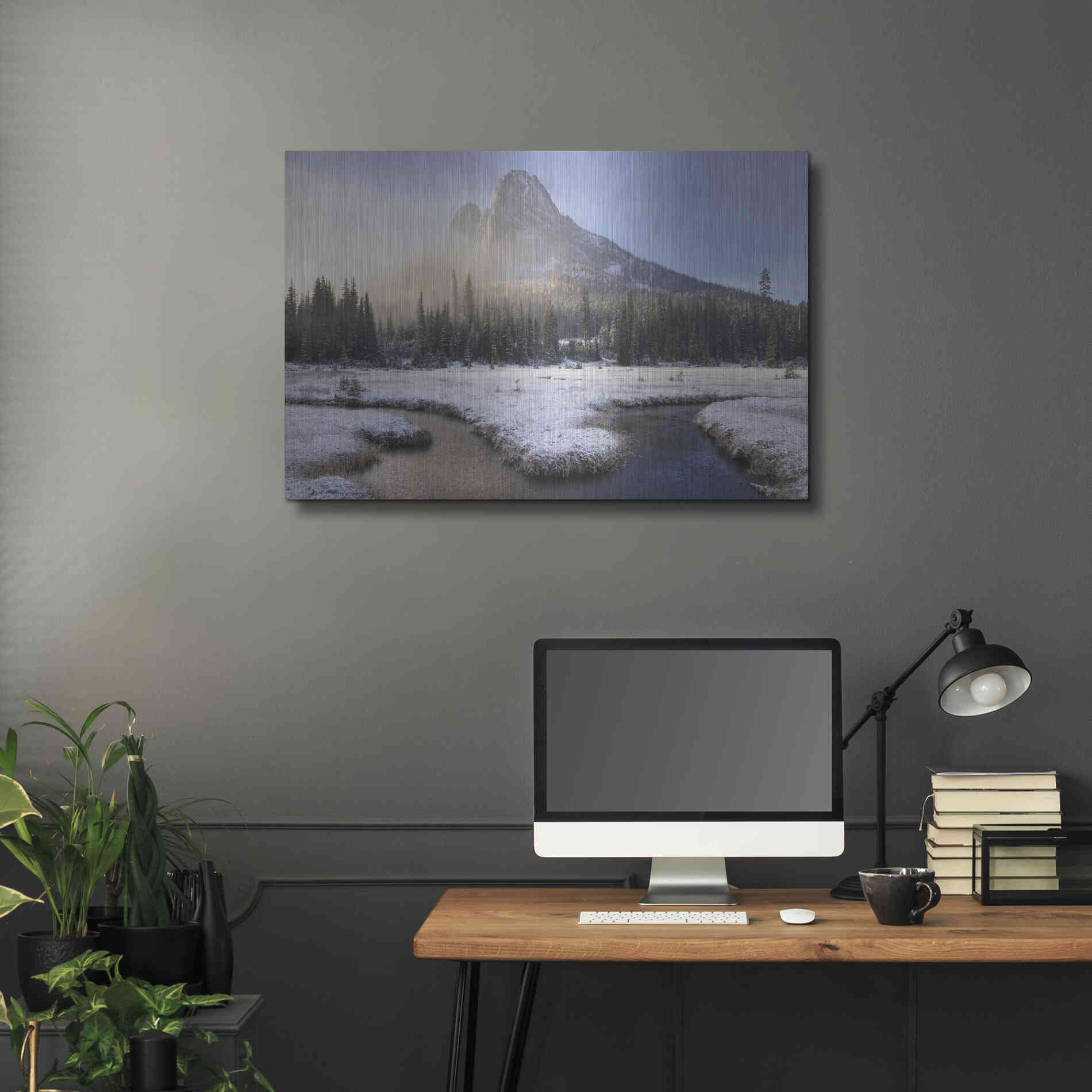 Luxe Metal Art 'Liberty Bell Mountain I' by Alan Majchrowicz,Metal Wall Art,36x24