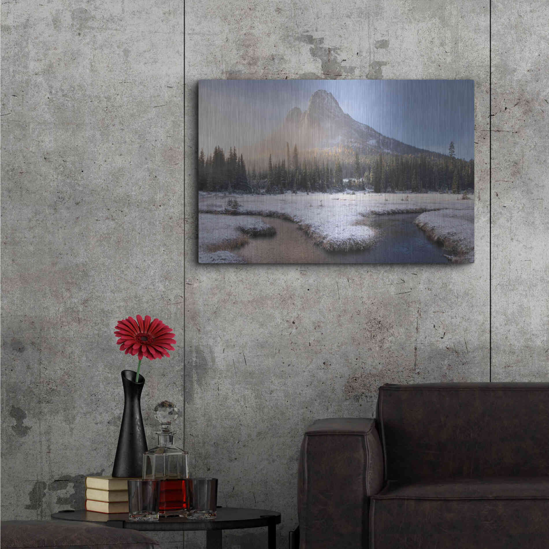 Luxe Metal Art 'Liberty Bell Mountain I' by Alan Majchrowicz,Metal Wall Art,36x24