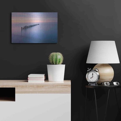 Luxe Metal Art 'Lake Superior Old Pier IV' by Alan Majchrowicz,Metal Wall Art,24x16