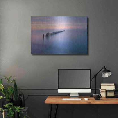 Luxe Metal Art 'Lake Superior Old Pier IV' by Alan Majchrowicz,Metal Wall Art,36x24