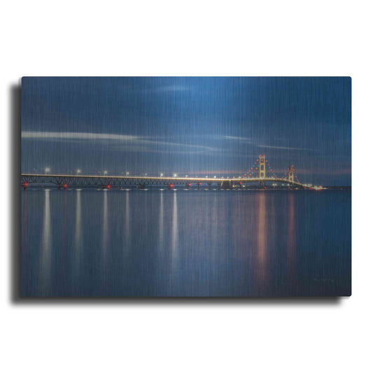 Luxe Metal Art 'Mackinac Bridge' by Alan Majchrowicz,Metal Wall Art