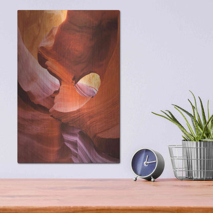 Luxe Metal Art 'Lower Antelope Canyon IV Crop' by Alan Majchrowicz,Metal Wall Art,12x16