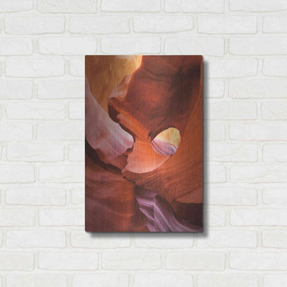 Luxe Metal Art 'Lower Antelope Canyon IV Crop' by Alan Majchrowicz,Metal Wall Art,16x24