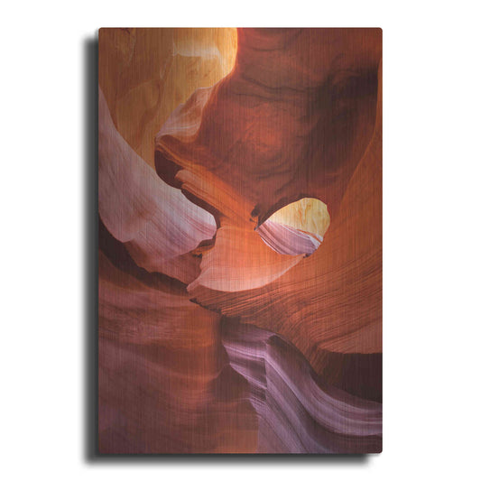 Luxe Metal Art 'Lower Antelope Canyon IV' by Alan Majchrowicz,Metal Wall Art