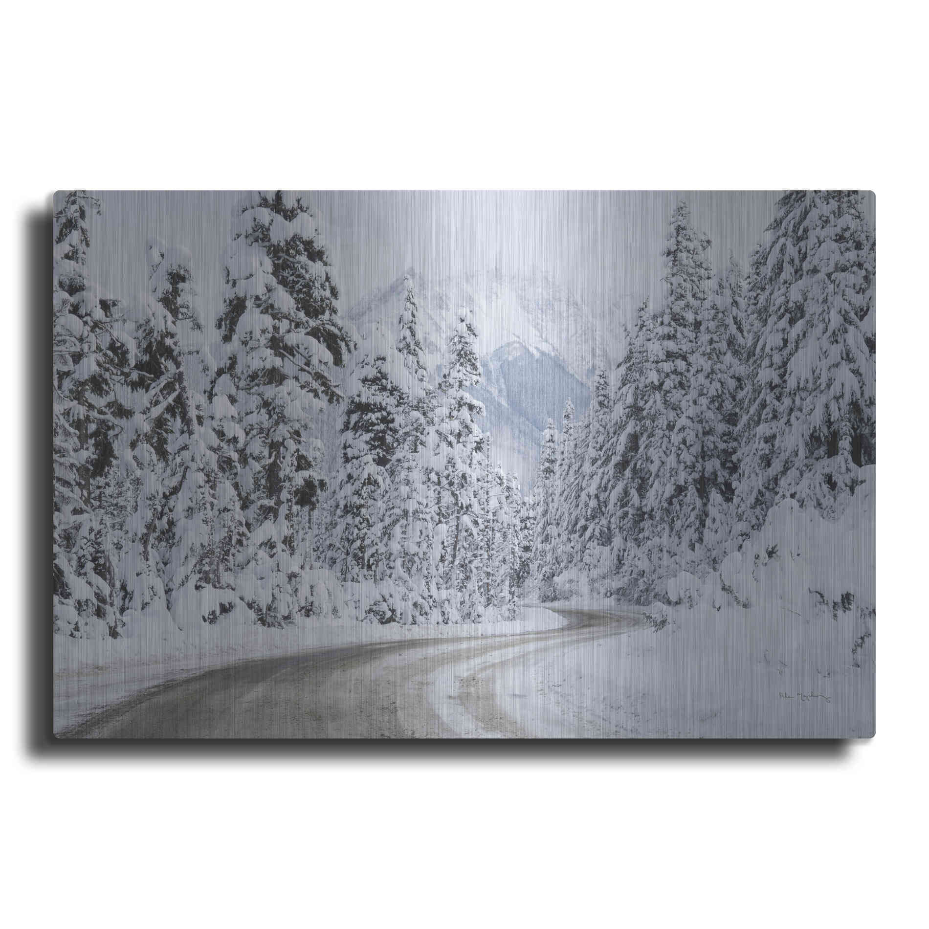 Luxe Metal Art 'Mount Baker Highway I' by Alan Majchrowicz,Metal Wall Art