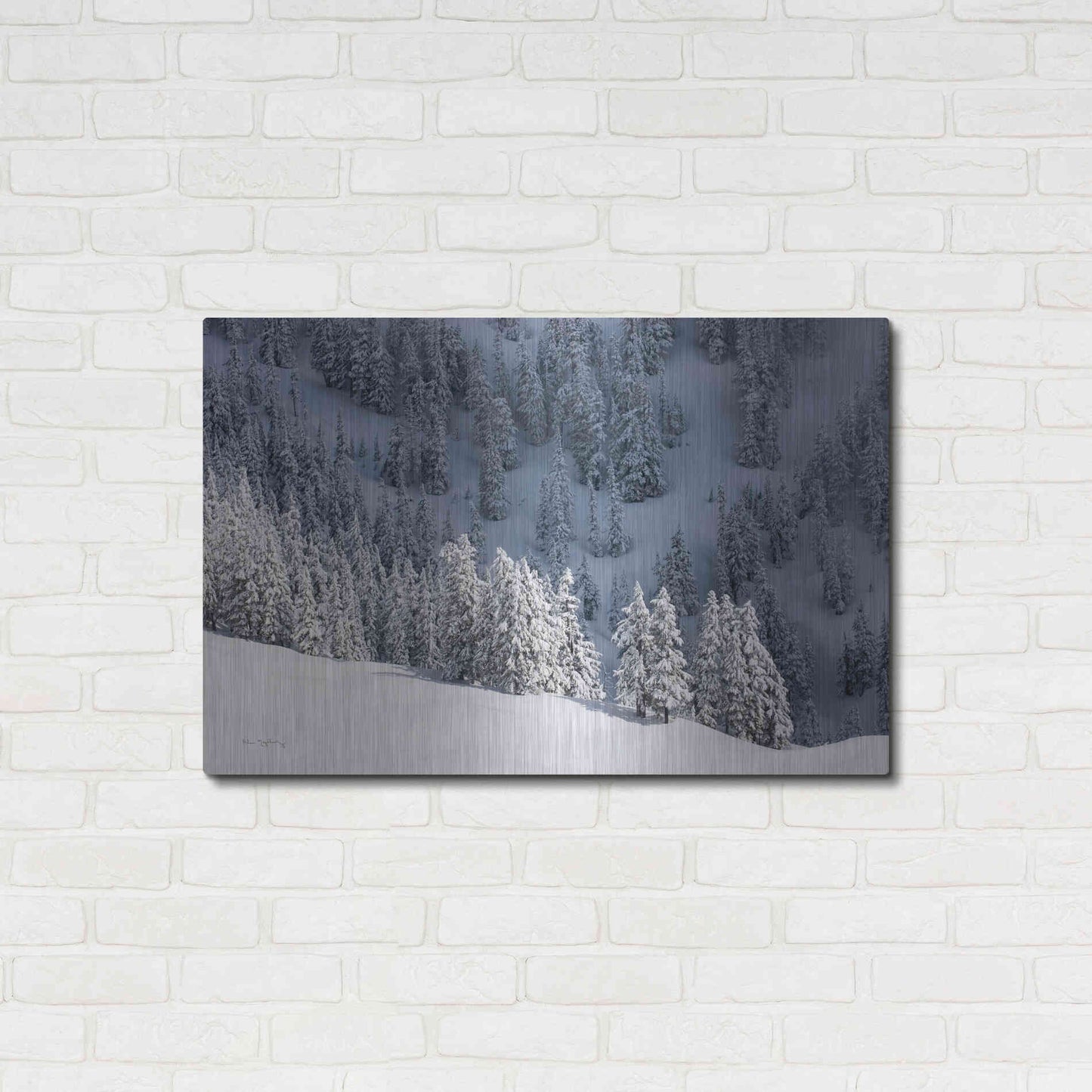 Luxe Metal Art 'North Cascades in Winter III' by Alan Majchrowicz,Metal Wall Art,36x24