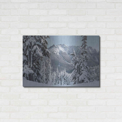 Luxe Metal Art 'Nooksack Ridge in Winter' by Alan Majchrowicz,Metal Wall Art,36x24