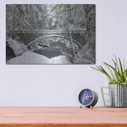 Luxe Metal Art 'Whatcom Creek Bridge' by Alan Majchrowicz,Metal Wall Art,16x12