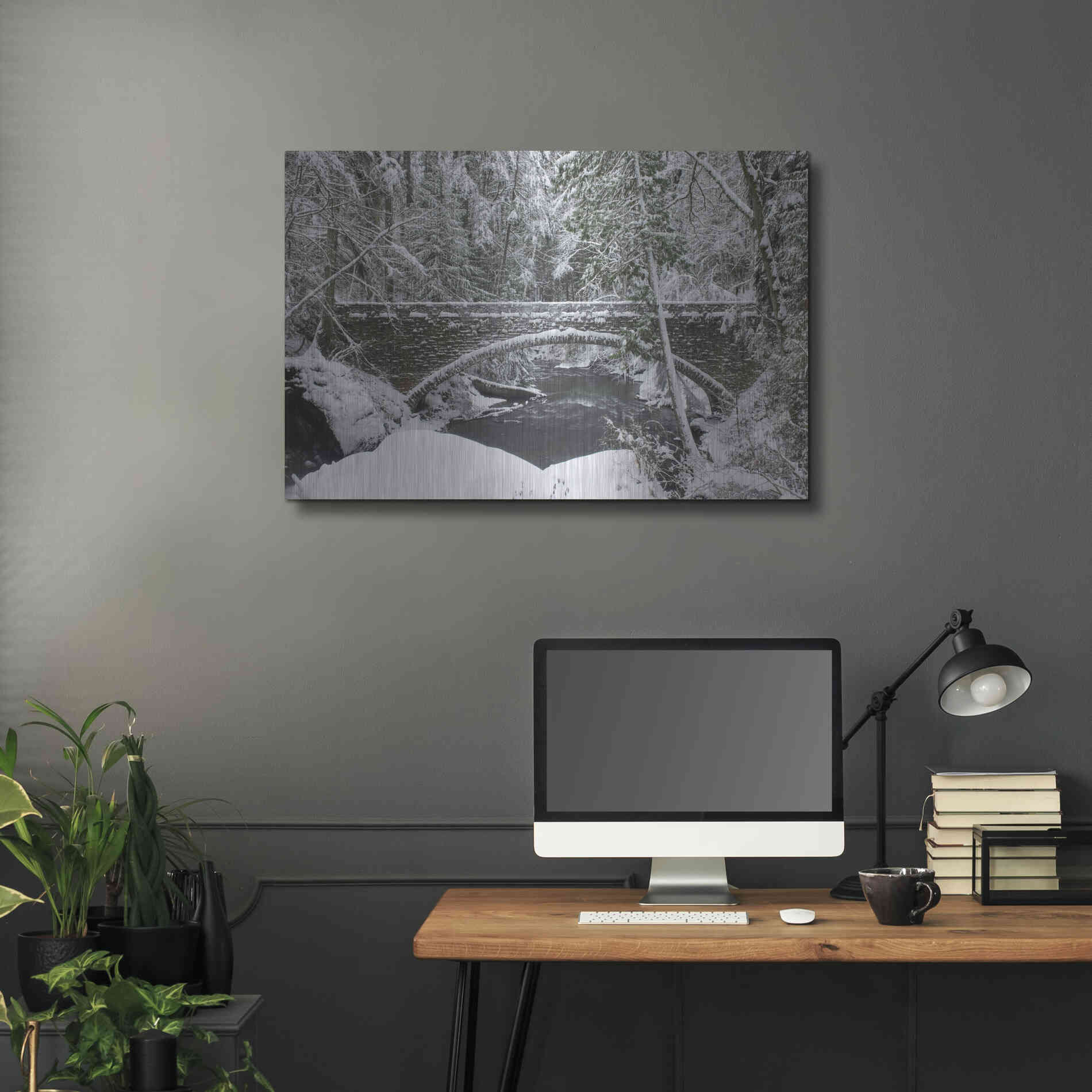 Luxe Metal Art 'Whatcom Creek Bridge' by Alan Majchrowicz,Metal Wall Art,36x24