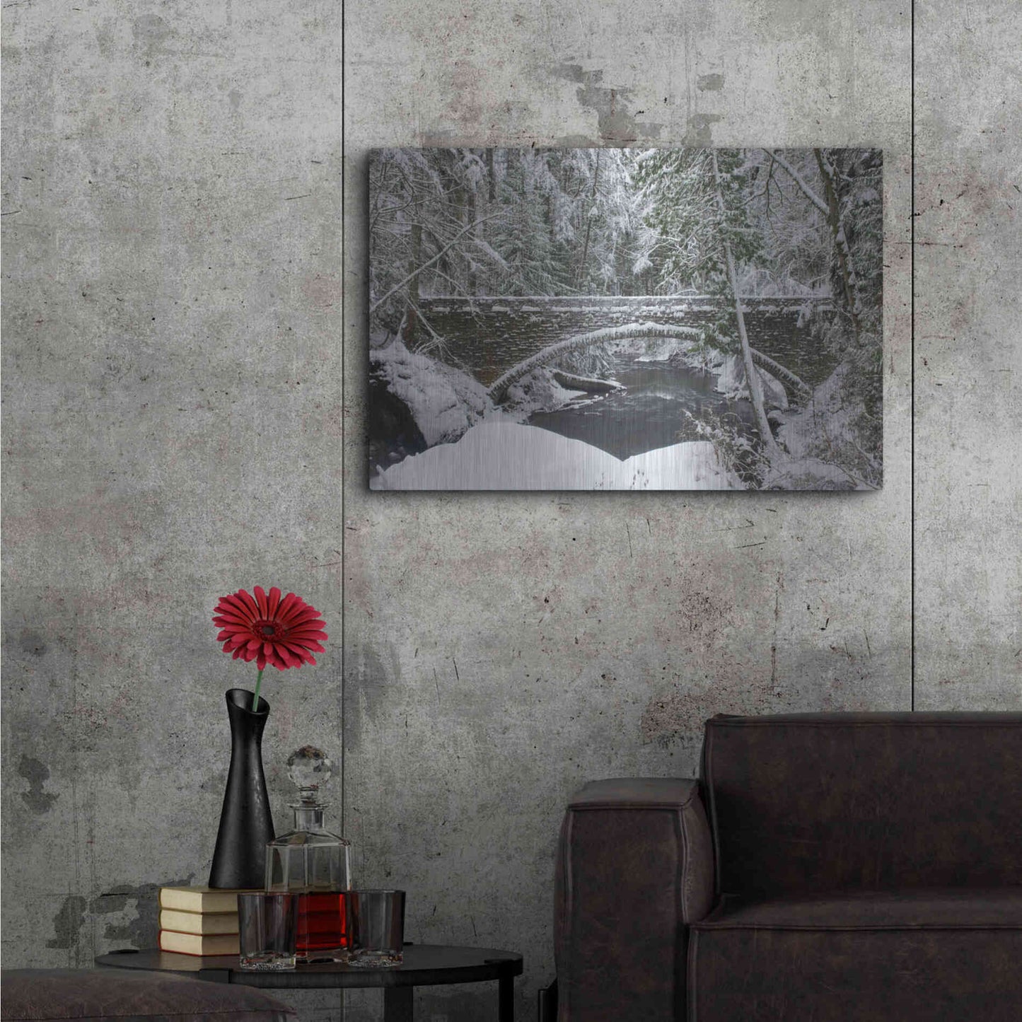 Luxe Metal Art 'Whatcom Creek Bridge' by Alan Majchrowicz,Metal Wall Art,36x24