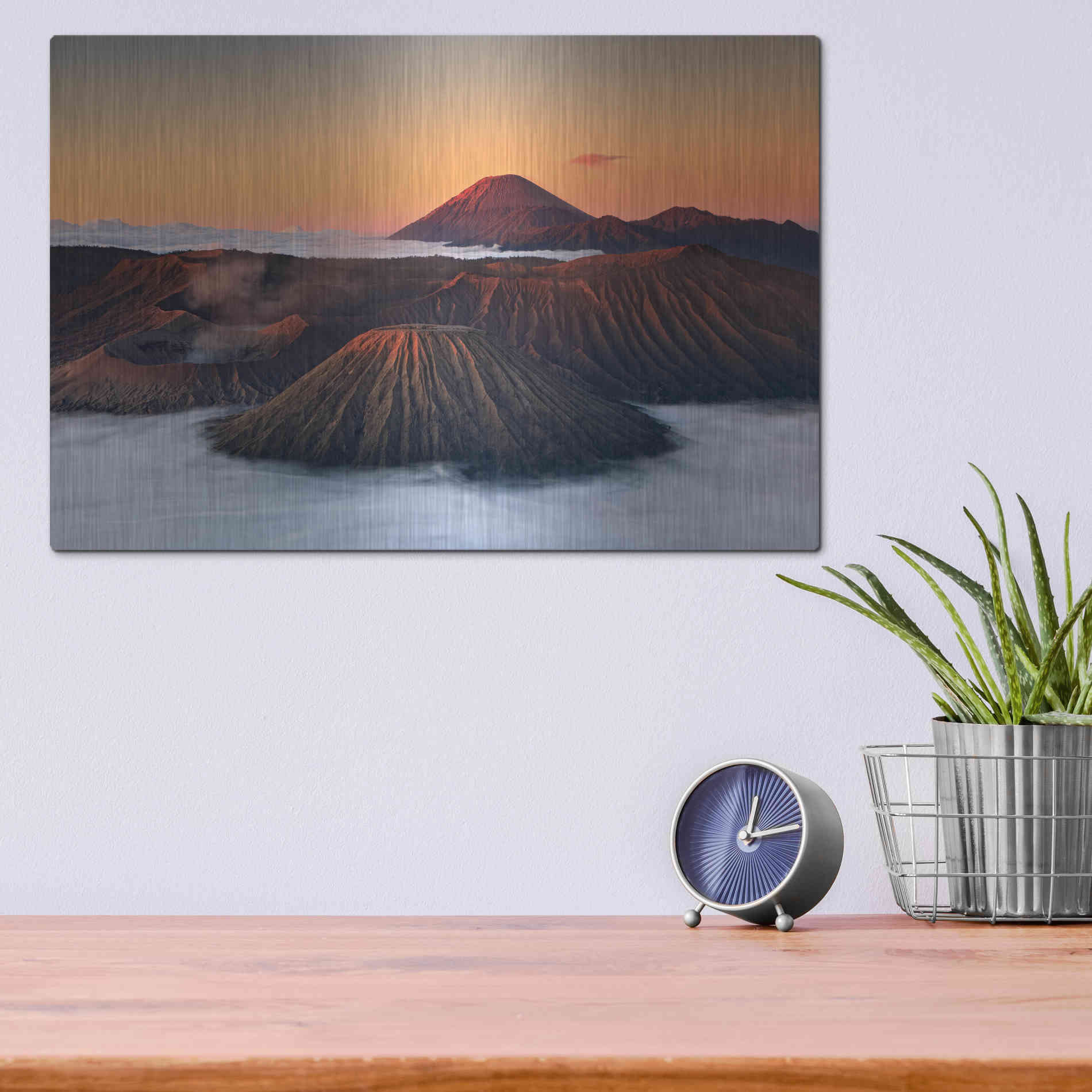Luxe Metal Art 'Jurassic' by Jesse Estes, Metal Wall Art,16x12