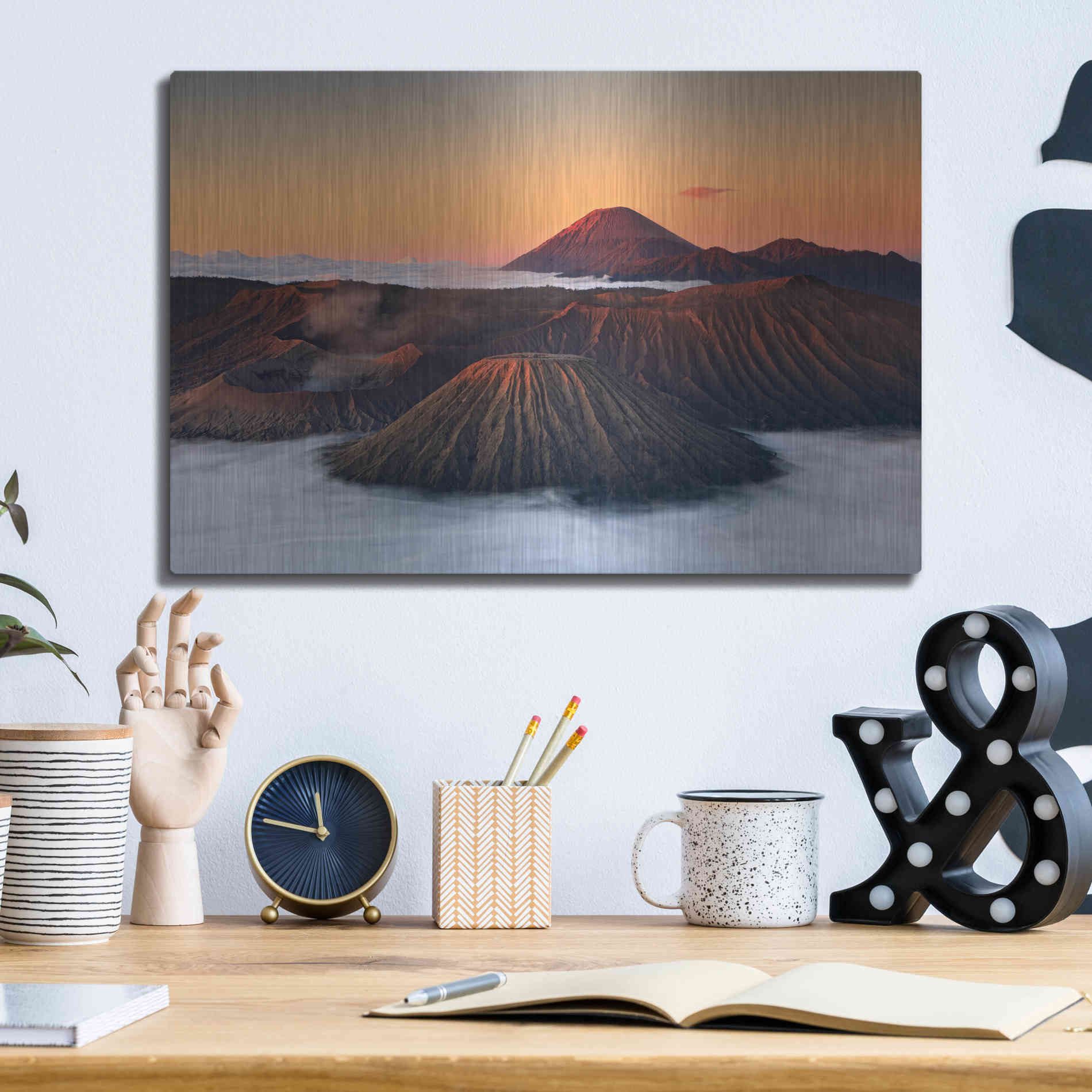 Luxe Metal Art 'Jurassic' by Jesse Estes, Metal Wall Art,16x12
