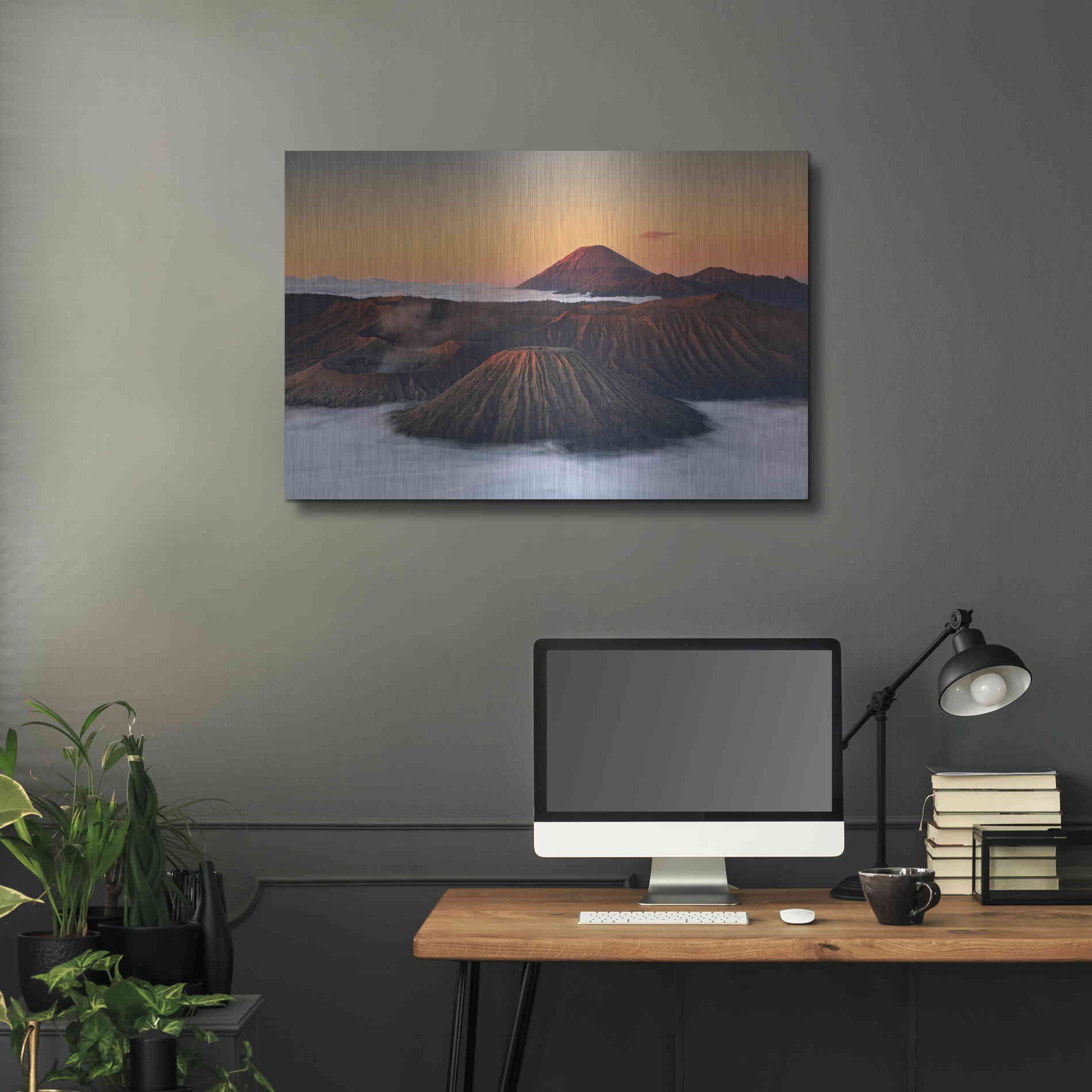 Luxe Metal Art 'Jurassic' by Jesse Estes, Metal Wall Art,36x24
