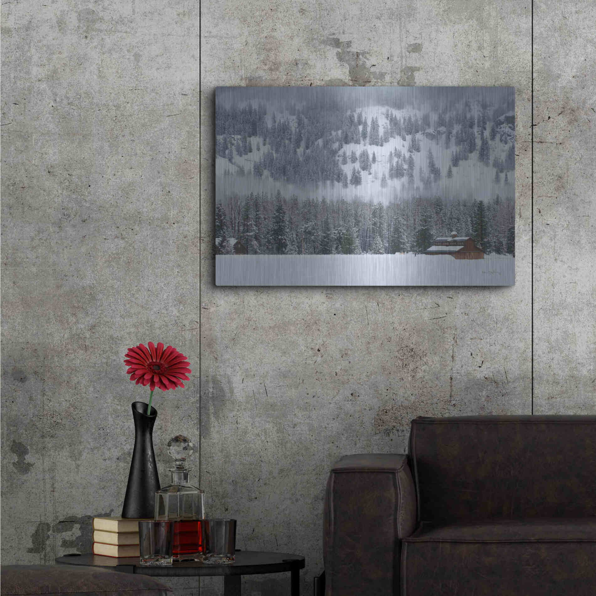 Luxe Metal Art 'Methow Valley Barn' by Alan Majchrowicz,Metal Wall Art,36x24