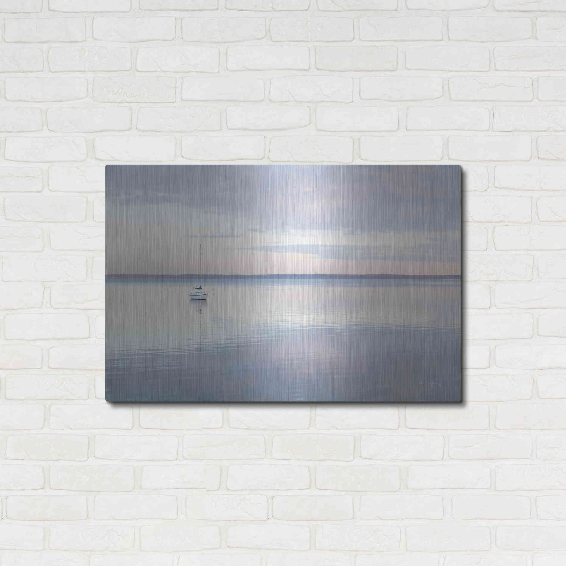 Luxe Metal Art 'Sailboat in Bellingham Bay I' by Alan Majchrowicz,Metal Wall Art,36x24