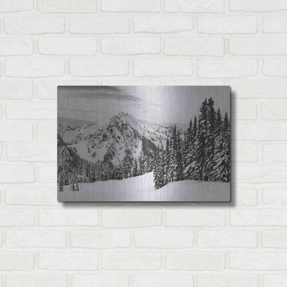 Luxe Metal Art 'Tatoosh Range BW' by Alan Majchrowicz,Metal Wall Art,24x16