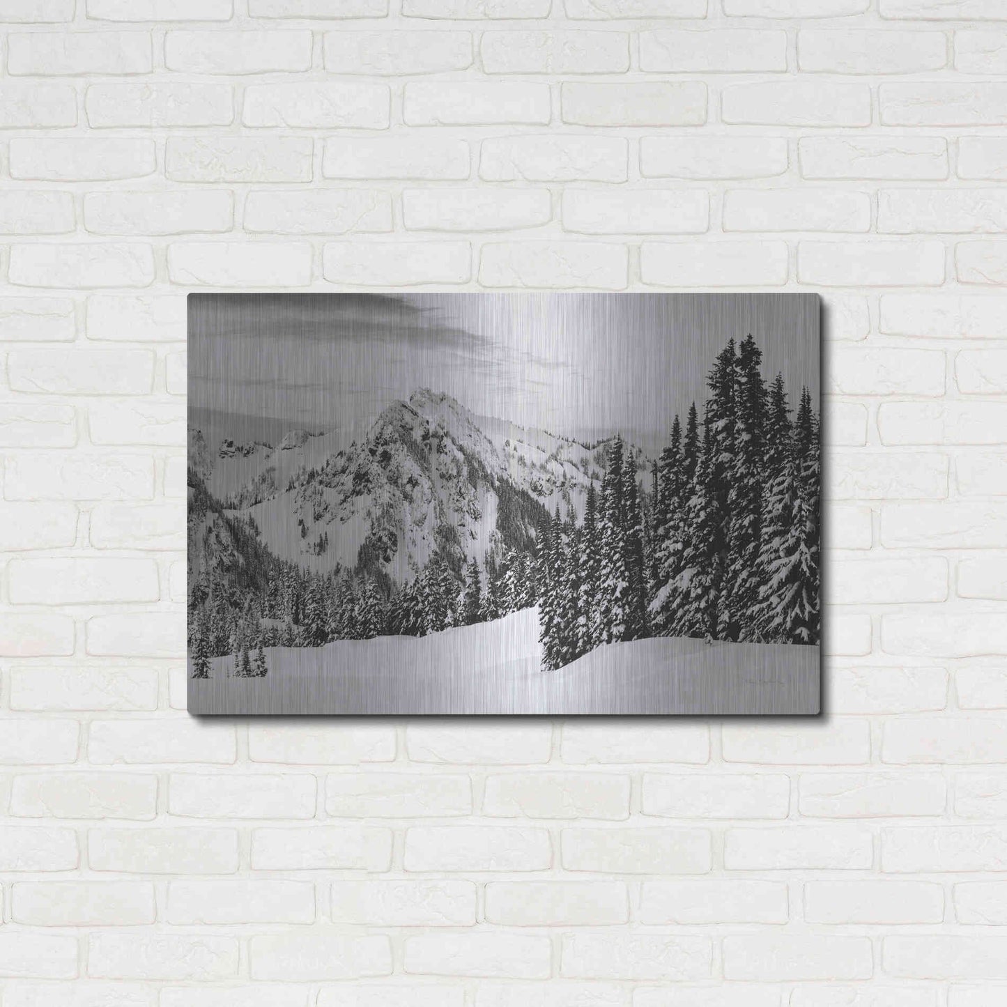 Luxe Metal Art 'Tatoosh Range BW' by Alan Majchrowicz,Metal Wall Art,36x24